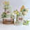 Boho Cake Topper Palm Feuilles de fleurs vertes poussireuses DCORATIONS DE CAKE PITSION 4