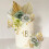 Boho Cake Topper Palm Feuilles de fleurs vertes poussireuses DCORATIONS DE CAKE PITSION 1
