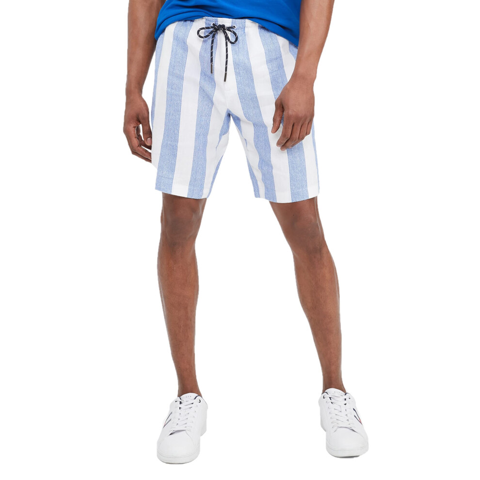 Tommy Hilfiger Men's Linen Shorts with Quick Dry  Ultra Blue  38 Regul
