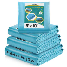 Tarps Heavy Duty Vattentt 20x20-12 mil Tjockt campingtlt - bl presenning 20x20 UV-bestndig riv- och rivsker med metallgenomfringar - mngsi