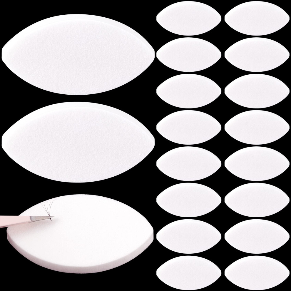 Oiiki White 30Pcs Eye Shaped Practice Sponge Lash Exercise Sponge Practice Sponges For Beginners Makeup Eyelash Lash Extensions Supplies