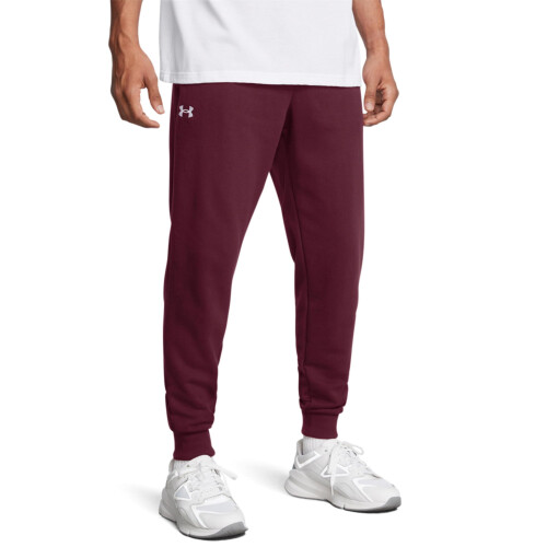 Under Armour Herr Rival Fleece Joggers, (609) Maroon / Vit, Medium