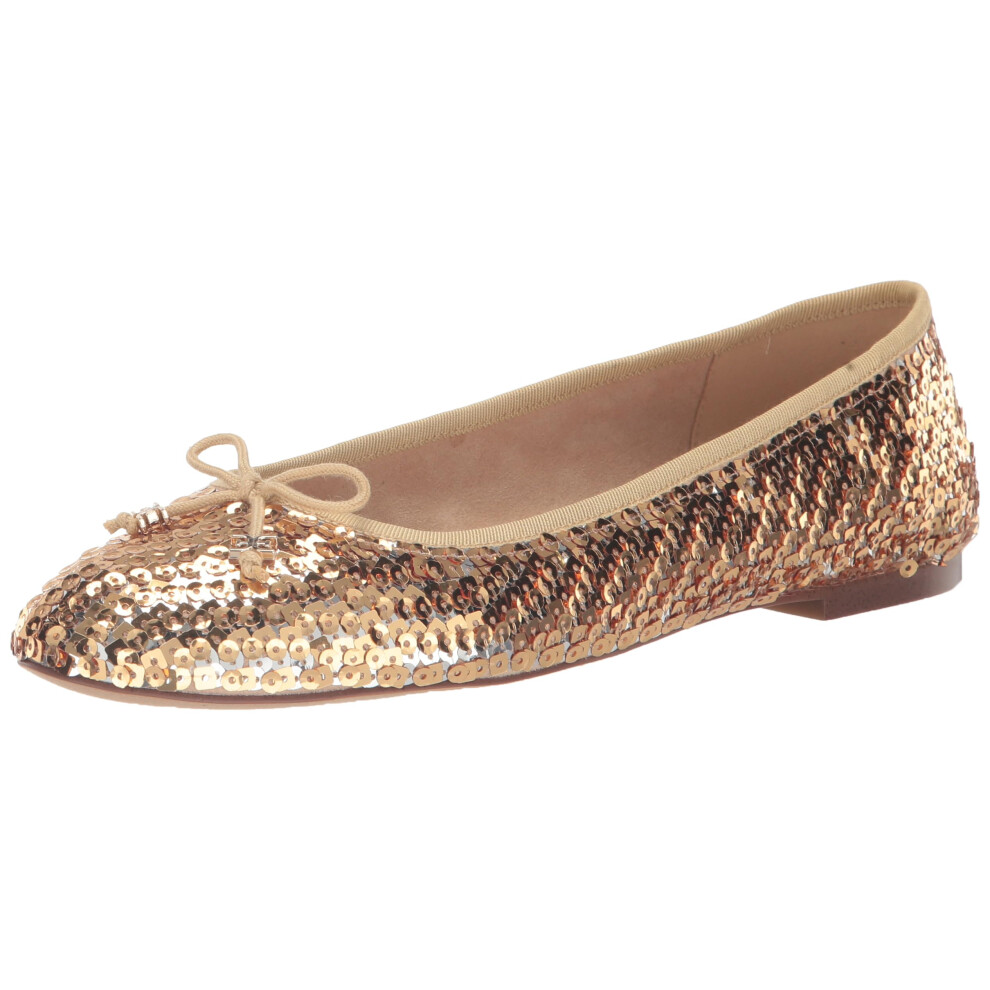 Sam Edelman Women's Felicia Luxe Ballet Flat Gold Multi Octane 10
