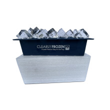 ClearlyFrozen High Capacity 21 x 13 Inch Home Clear Ice Cube TrayIce Cube Maker with MultiSize Mold Design Expandable to 21