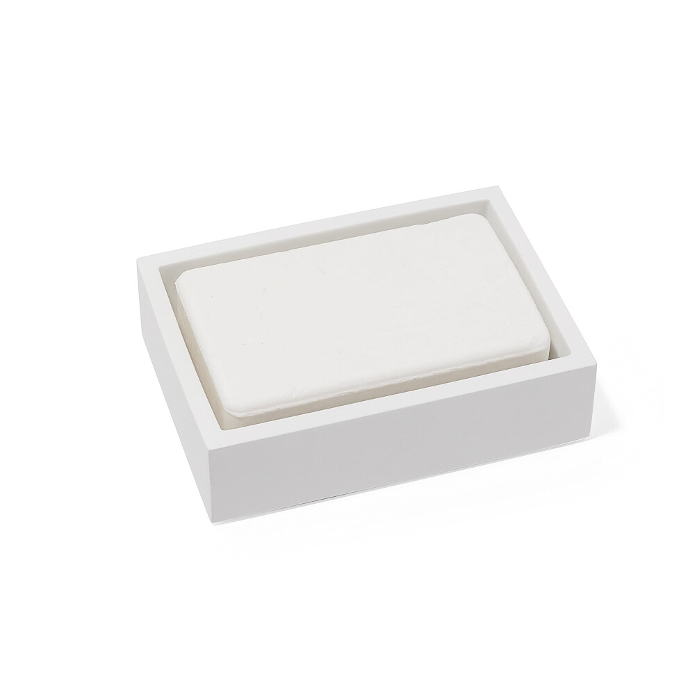 Yew Design - Matte White Square Soap Dish for Bathrooms and Kitchens-image-OPC-PDPB8YR-NEW