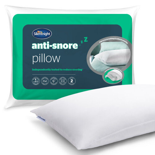 Silentnight Silentnight Anti Snore 2 Pack Pillows Snoring Aids Soft Medium Support 1