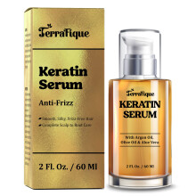 TERRAFIQUE Keratin Anti-Frizz Leave-in Conditioner und Glttungsserum mit Arganl fr alle Haartypen 2 Fl. Oz.