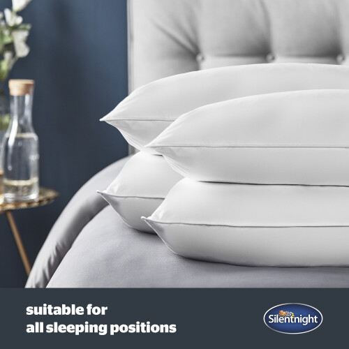 Silentnight Silentnight Anti Allergy Feather & Down Pillows 4 Pack Medium Support 2