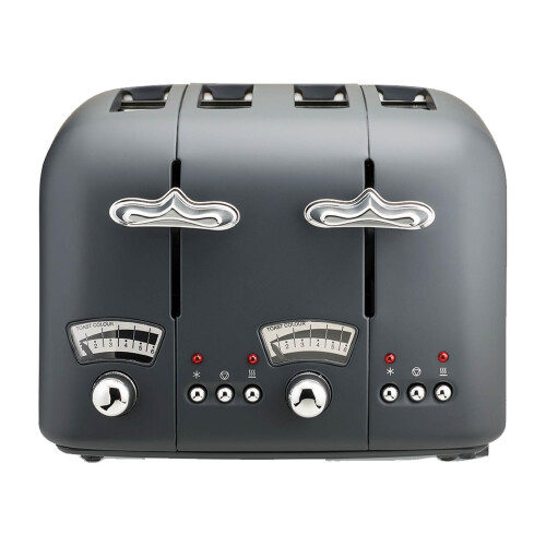 De'Longhi Delonghi Argento 1.7L Kettle & 4 Slice Toaster Set, Grey 1