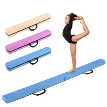 210 CM Folding Balance Beam Foam Floor Gymnastic Beam-Blue