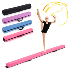 210 CM Folding Balance Beam Foam Floor Gymnastic Beam-Rose