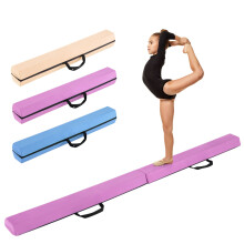 210 CM Folding Balance Beam Foam Floor Gymnastic Beam-Purple