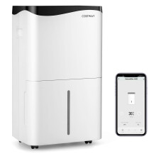 Smart Dehumidifier Home 50L/Day WiFi Enabled Dehumidifier w/4Modes-White