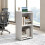 Casart Rolling Lectern Stand 105 cm Presentation Podium w/2 Shelves-White 5