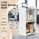 Casart Rolling Lectern Stand 105 cm Presentation Podium w/2 Shelves-White 9