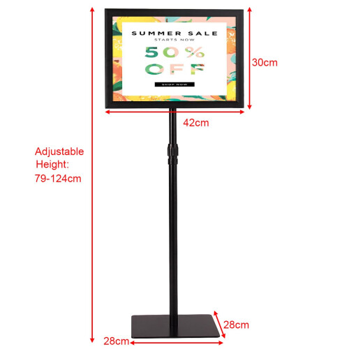 Casart A3 Information Stand Height Adjustable Poster Stand Customer Stopper 1