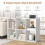 Casart 6-Cube Bookshelf Modern Cubby Bookcase with Back Guardrail 4