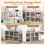 Casart 6-Cube Bookshelf Modern Cubby Bookcase with Back Guardrail 6