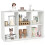 Casart 6-Cube Bookshelf Modern Cubby Bookcase with Back Guardrail 1