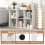 Casart 6-Cube Bookshelf Modern Cubby Bookcase with Back Guardrail 3