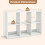 Casart 6-Cube Bookshelf Modern Cubby Bookcase with Back Guardrail 2