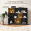 Casart 10-Cube Bookshelf 3-Tier Freestanding Storage Organizer-Black 8