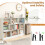 Casart 10-Cube Bookshelf 3-Tier Freestanding Storage Organizer White 7