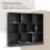 Casart 10-Cube Bookshelf 3-Tier Freestanding Storage Organizer-Black 2
