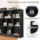Casart 10-Cube Bookshelf 3-Tier Freestanding Storage Organizer-Black 9
