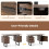Casart Computer Desk Home Office Desk with Floating Desktop-Coffee 4