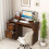 Casart Computer Desk Home Office Writing Study Desk with 2 Drawers-Brown 5