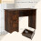 Casart Computer Desk Home Office Writing Study Desk with 2 Drawers-Brown 2