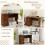 Casart Computer Desk Home Office Writing Study Desk with 2 Drawers-Brown 4