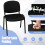 Casart Set of 5 Waiting Room Chairs Stackable Reception Guest Chairs-Black 6