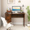 Casart Computer Desk Home Office Writing Study Desk with 2 Drawers-Brown 8