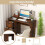 Casart Computer Desk Home Office Writing Study Desk with 2 Drawers-Brown 3