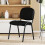 Casart Set of 5 Waiting Room Chairs Stackable Reception Guest Chairs-Black 7