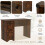 Casart Computer Desk Home Office Writing Study Desk with 2 Drawers-Brown 6