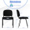 Casart Set of 5 Waiting Room Chairs Stackable Reception Guest Chairs-Black 2
