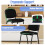 Casart Set of 5 Waiting Room Chairs Stackable Reception Guest Chairs-Black 4
