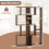 Casart Open-back Geometric Bookshelf Home 6-Cube Large Bookcase-Cafe 2