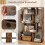 Casart Open-back Geometric Bookshelf Home 6-Cube Large Bookcase-Cafe 8