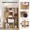 Casart Open-back Geometric Bookshelf Home 6-Cube Large Bookcase-Natural 9