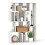 Casart Open-back Geometric Bookshelf Home 6-Cube Large Bookcase-White 1