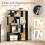 Casart Open-back Geometric Bookshelf Home 6-Cube Large Bookcase-Black 3