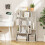Casart Open-back Geometric Bookshelf Home 6-Cube Large Bookcase-White 5