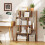 Casart Open-back Geometric Bookshelf Home 6-Cube Large Bookcase-Natural 3