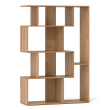Open-back Geometric Bookshelf Home 6-Cube Large Bookcase-Natural