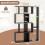 Casart Open-back Geometric Bookshelf Home 6-Cube Large Bookcase-Black 4