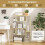 Casart Open-back Geometric Bookshelf Home 6-Cube Large Bookcase-White 6